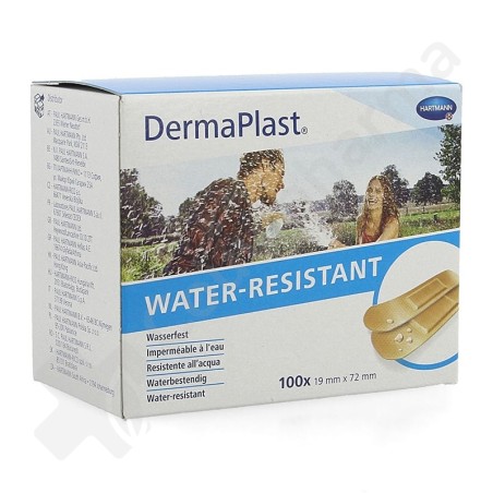 DermaPlast Water Resistant Voorgesneden Pleisters 1,9 cm x 7,2 cm - 100 verbanden