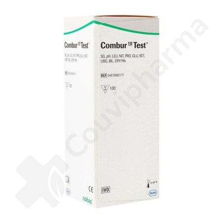 Combur 10 - 100 Bandelettes pour analyse d'urine