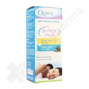 Quies Anti-Ronflement Bipack - Spray nasal 15 ml + Spray buccal 70 ml