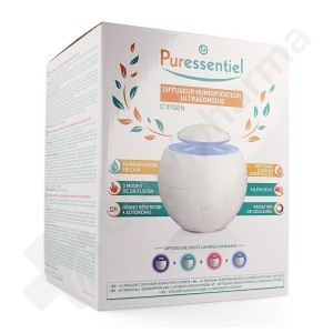 Puressentiel Ultrasone Verspreider en Luchtbevochtiger O'xygen - 1 verstuiver van essentiële olie