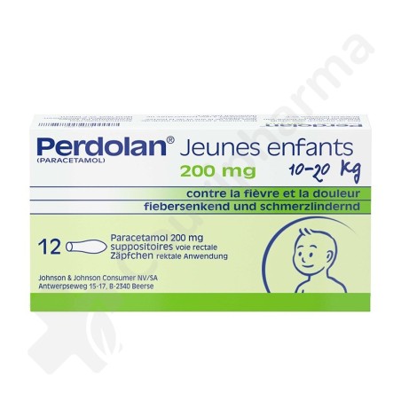 Perdolan Jeunes Enfants 200 mg - 12 suppositoires