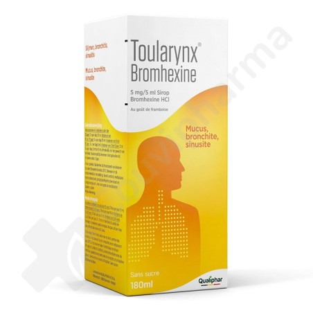 Toularynx Bromhexine Framboossmaak 5 ml/5 mg- Siroop 180 ml