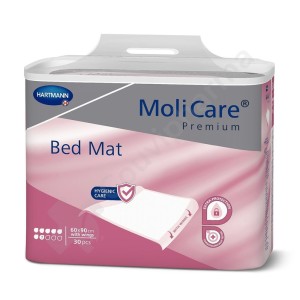 Molicare Bed Mat 7 Druppels 60 x 90 cm avec rabats (90 x 180 cm) - 30 onderleggers