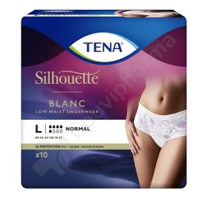 Tena Silhouette Normal Blanc Large - 10 sous-vêtements protecteurs