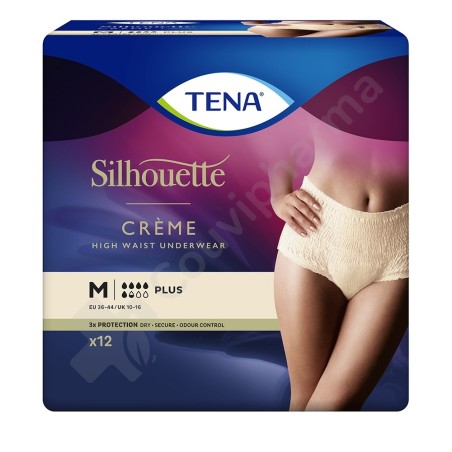 Tena Silhouette Plus Crème Medium - 12 beschermende onderbroeken