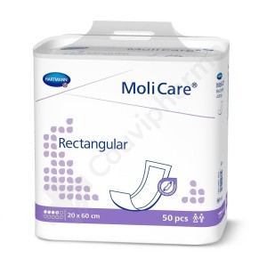 Molicare Rectangular 4 Druppels 20 x 60 cm - 50 niet-doorlatende rechte inleggers