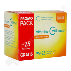 Vitamine C Will Boost - 95 tabletten met verlengde afgifte - PROMO + 25 tabletten GRATIS