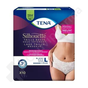 Tena Silhouette Plus Blanc Large - 10 sous-vêtements protecteurs