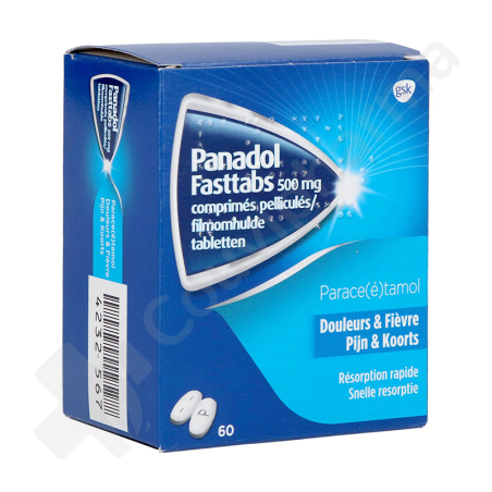 Panadol Fasttabs 500 mg - 60 comprimés Panadol Fasttabs 500 mg - 60 comprimés