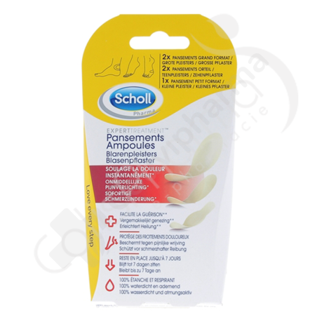 Scholl Pansements Ampoules Format Mix Talon Orteil - 5 pièces