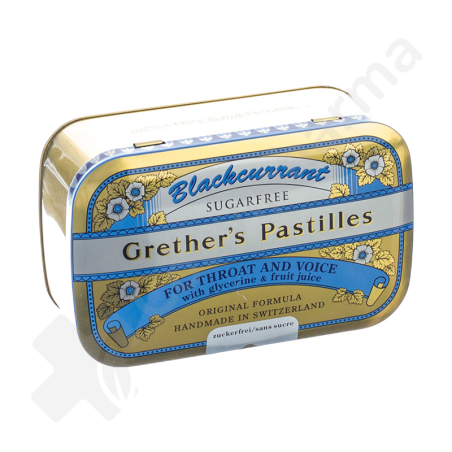 Grether's Keelpastilles Zwarte Bes Suikervrije - 110 g