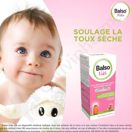 Balso Kids Suikervrije Hoestsiroop - 125 ml + pipet