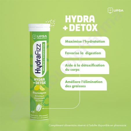 HydraFizz Detox Hydratation - 16 comprimés effervescents