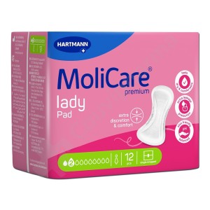 Molicare Lady Pad 2 Druppels - 12 incontinentieverbanden