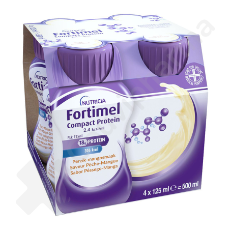 Fortimel Compact Protein 2.4 kcal Perzik-Mango - 4x125 ml