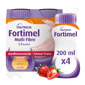 Fortimel Multi Fibre 1.5 kcal Aardbei - 4x200 ml