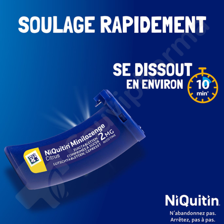 NiQuitin Minilozenge Citrus 2 mg - 60 zuigtabletten