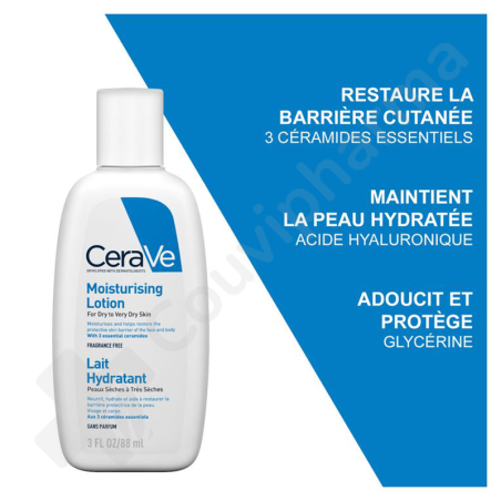 CeraVe Hydraterende Melk voor Droge tot Zeer Droge Huid - 88 ml