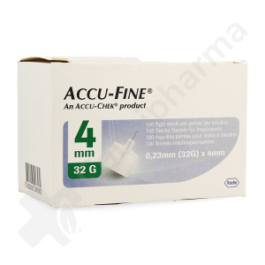 ACCU-FINE Aiguilles à Stylos Insuline 4 mm 32 g - 100 pièces