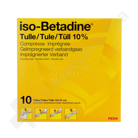 Iso-Betadine Tulle 10% - 10 compresses