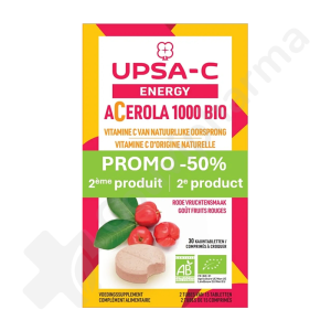 UPSA-C Energy Acerola 1000 mg - 60 kauwtabletten - PROMO 2de -50%