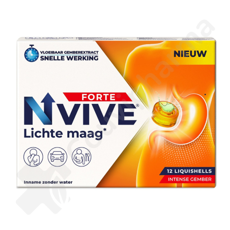 Nvive Forte Estomac Léger - 12 gommes à mâcher