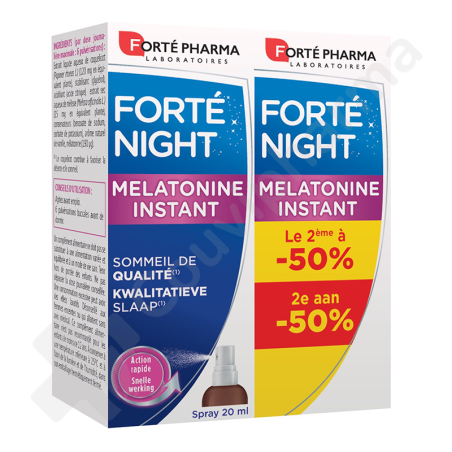 Forté Pharma FortéNight Melatonine Instant - 2 x 20 ml - PROMO 2e à -50%