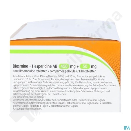Diosmine + Hesperidine AB 450 mg + 50 mg - 180 comprimés