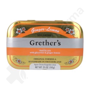 Grether's Keelpastilles Gember-Citroen Zonder Suiker - 110 g