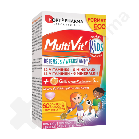 Forté Pharma MultiVit' Kids Vitamines - 60 comprimés à croquer