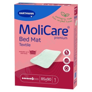 Molicare Bed Mat Textile 7 Gouttes 85 x 90 cm - 1 alèse