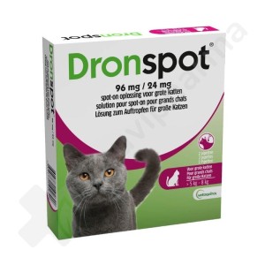 Dronspot 96 mg/24 mg Grote Katten (5-8 kg) - 2 pipetten