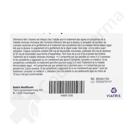 Viaveno 500 mg - 30 comprimés