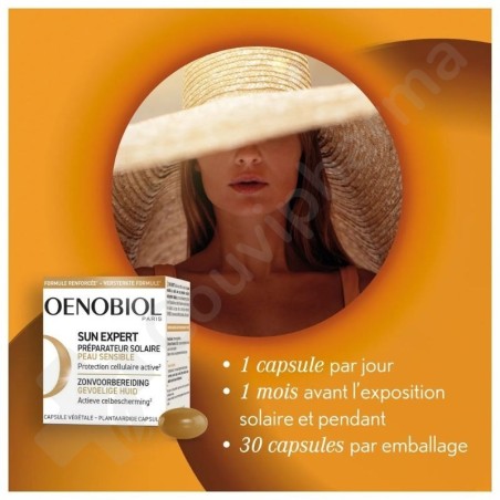 Oenobiol Sun Expert Préparateur Solaire Peau Sensible - 2x30 capsules