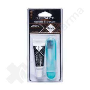 Superwhite Black Edition Reisetui - Tandenborstel + tandpasta