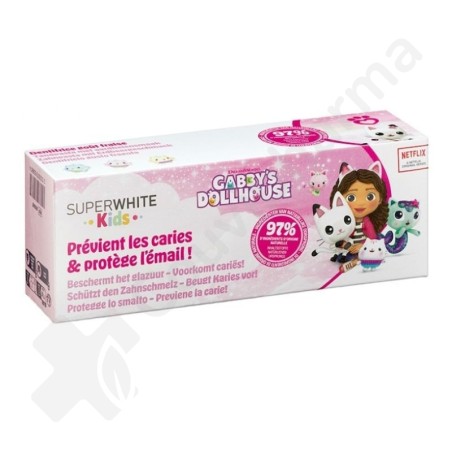 Superwhite Kids Tandpasta Aardbei Gabby's Poppenhuis - 50 ml