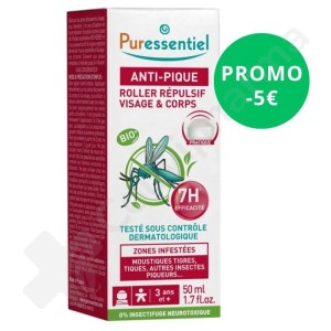 Puressentiel Anti-pique Roller Répulsif Visage & Corps - 50 ml - PROMO -5€