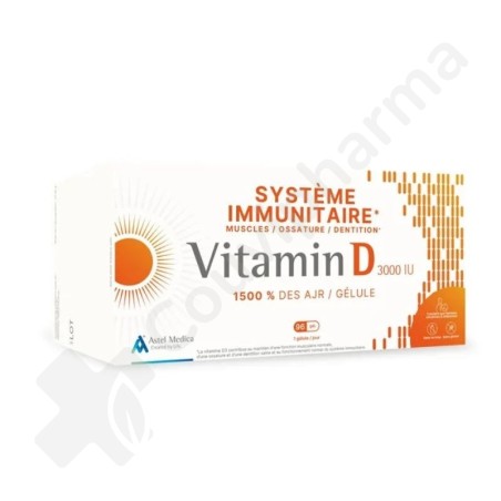 Vitamine D 3000 UI - 96 gélules
