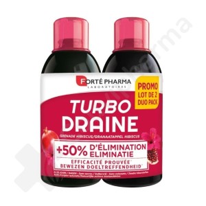 Forté Pharma Turbodraine Granaatappel Hibiscus - 2 x 500 ml