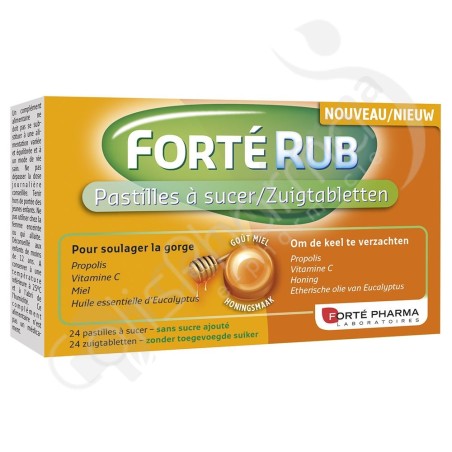 Forté Rub Goût Miel - 24 pastilles à sucer