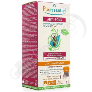 Puressentiel Anti-poux Shampooing 2en1 - 150 ml + peigne