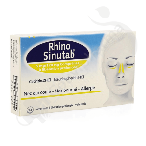 Rhinosinutab 5 mg/120 mg - 14 comprimés à libération prolongée