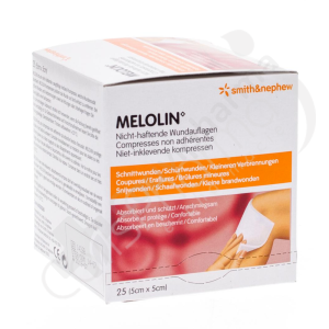 Melolin 5x5 cm - 25 compresses non adhérentes