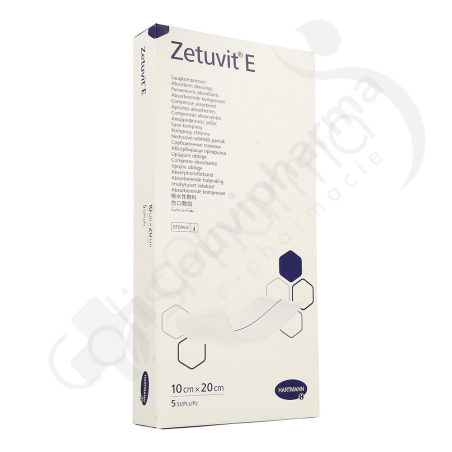 Zetuvit E 10x20 cm - 5 pansements stériles
