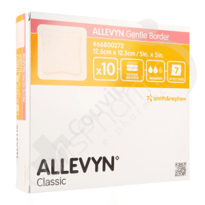 Allevyn Gentle Border - 12,5x12,5 cm - 10 pièces