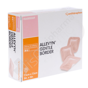 Allevyn Gentle Border - 7,5x7,5 cm - 10 pièces