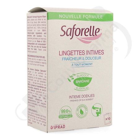 Saforelle Lingettes Intimes - 10 pièces