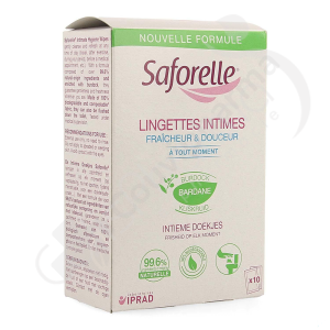 Saforelle Lingettes Intimes - 10 pièces