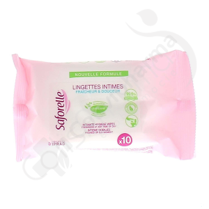 Saforelle Lingettes Intimes Jetables Pocket - 10 pièces