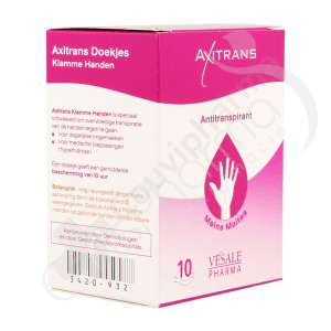 Axitrans Klamme Handen - 10 doekjes